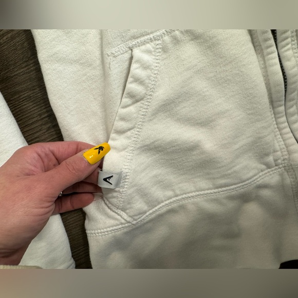 White Boston Zip up Hoodie - Picture 4 of 5